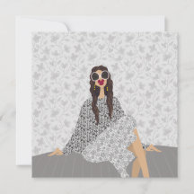 Tarjeta de arte de moda Miss Simone Sunday Muse