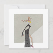 Tarjeta de Arte de Moda Ultra Femenina Glamurosa
