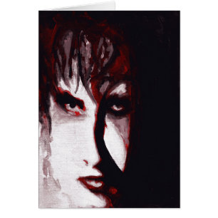 Tarjeta de arte de músico gótico de post punk dios