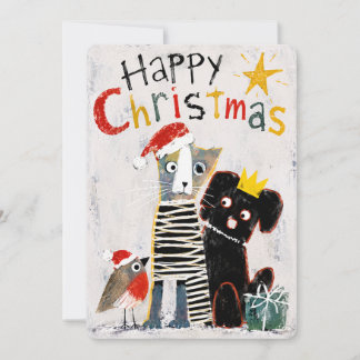 Tarjeta de Arte de Navidad Feliz