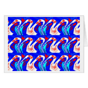Tarjeta de arte de olas de fortuna