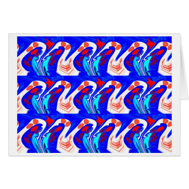 Tarjeta de arte de olas de fortuna (Anverso (Horizontal))