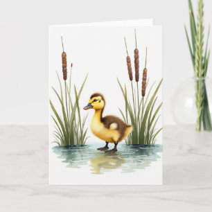 Tarjeta de arte de pajarito de agua