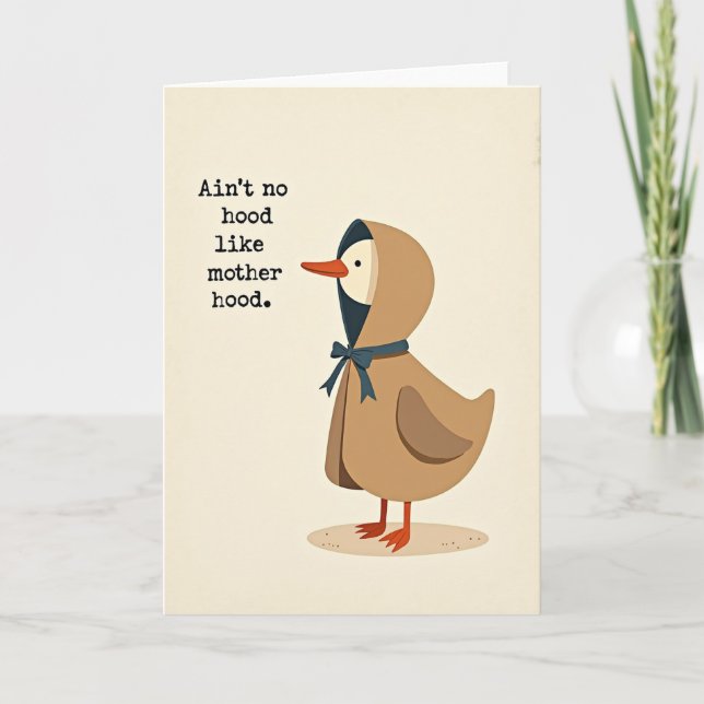 Tarjeta de Arte de Pájaro de la Maternidad (Anverso)
