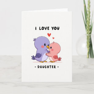 Tarjeta de Arte de Pájaro Hija Te Amo
