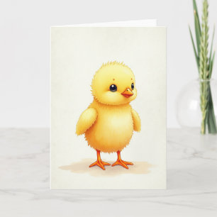 Tarjeta de arte de pájaro lindo y esponjoso