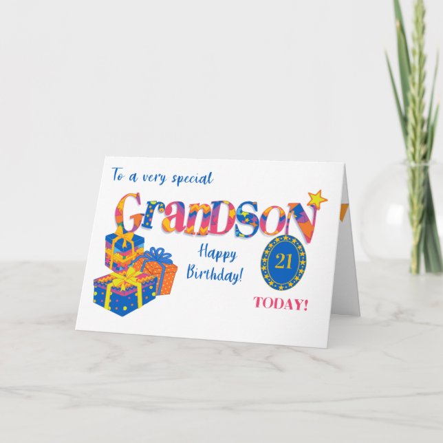 Tarjeta de arte de palabra de regalo de cumpleaños (Anverso)