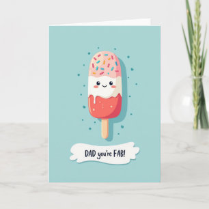 Tarjeta de Arte de Paleta Congelada de Papá Genial