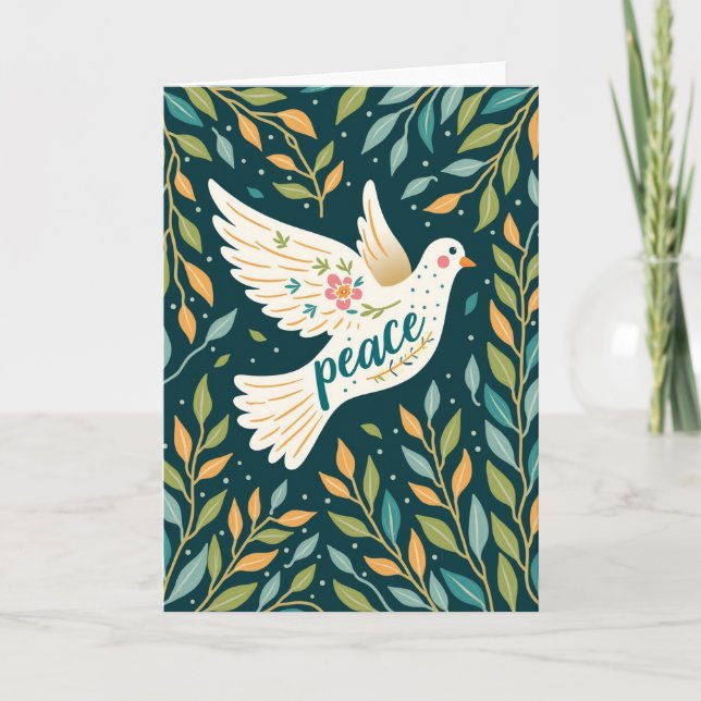 Tarjeta de arte de paloma pacífica (Anverso)