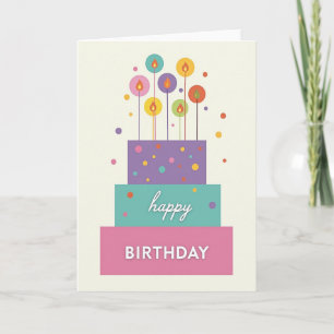 Tarjeta de Arte de Pastel de Celebración