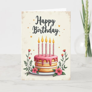Tarjeta de arte de pastel de celebración