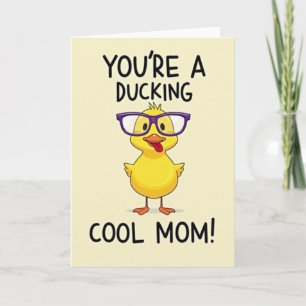 Tarjeta de Arte de Pato Cría Mamá Más Guay