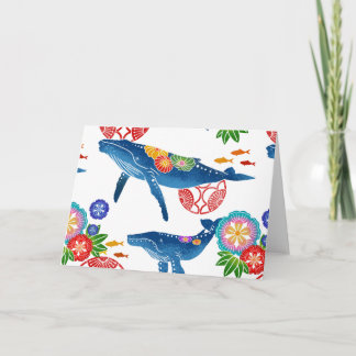 tarjeta de arte de patrón de estilo okinawan binga