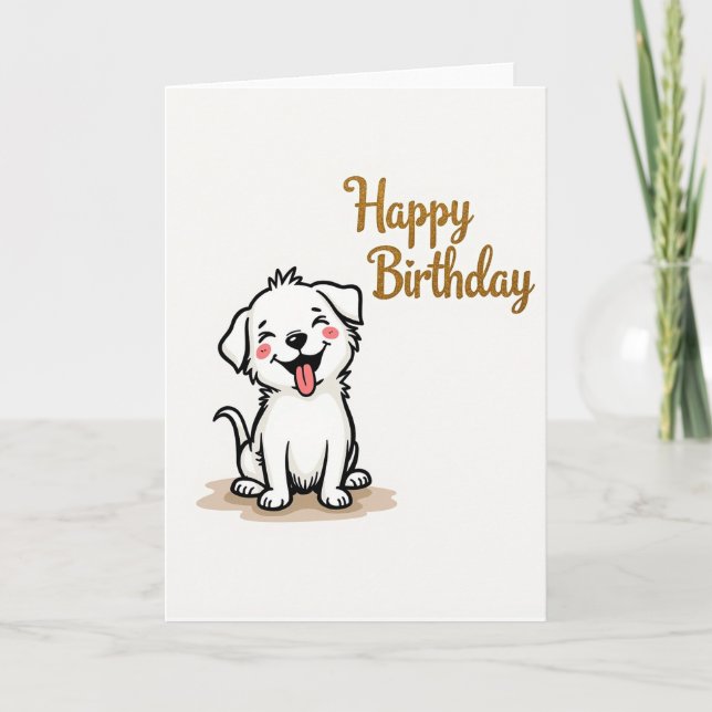 Tarjeta de Arte de Perro Caprichoso (Anverso)
