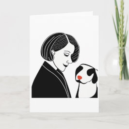 Tarjeta de arte de perro mascota