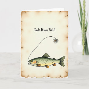 Tarjeta de Arte de Pescado de Ensueño del Papá