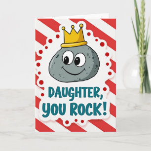 Tarjeta de arte de piedra Tú rocas hija