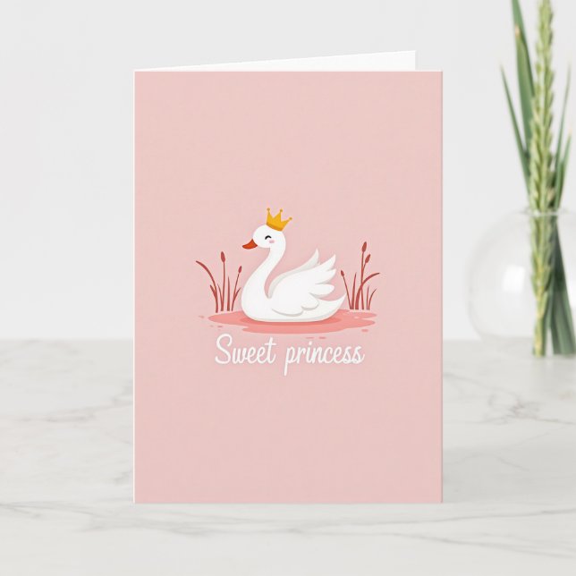 Tarjeta de arte de princesa cisne dulce (Anverso)