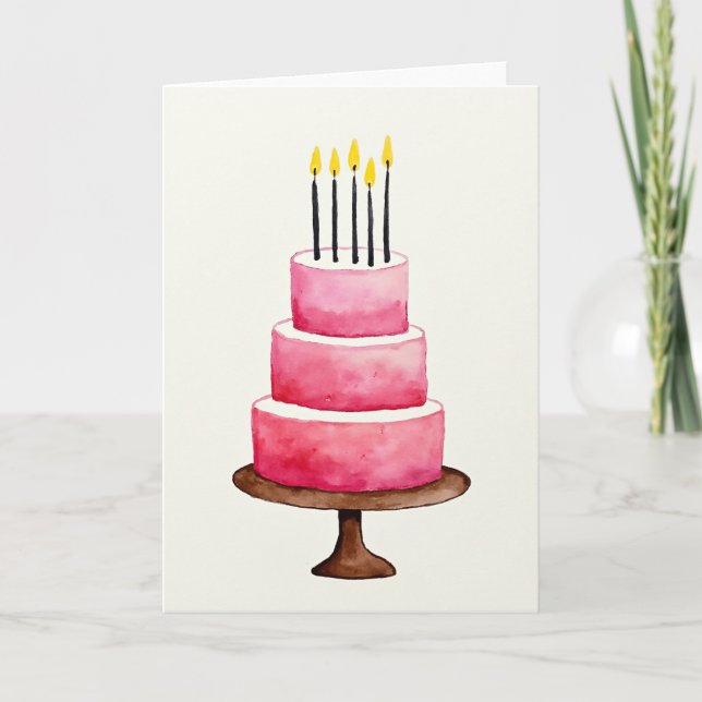 Tarjeta de arte de regalo de cumpleaños con capas  (Anverso)