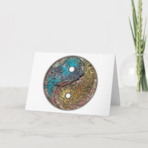 Tarjeta de Arte de Roca de Yin y Yang