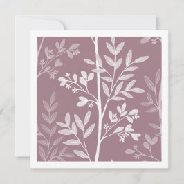 Tarjeta de arte de silueta floral delicada rosa po