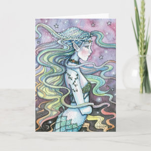 Tarjeta de arte de sirena celestial Astra Tarjeta