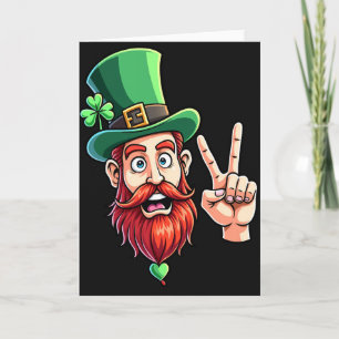 Tarjeta de Arte de Sonrisa de Duende Afortunado