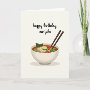 Tarjeta de arte de tazón de fideos salados