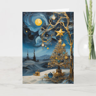 Tarjeta de arte de tiempo abstracto Navidades mo