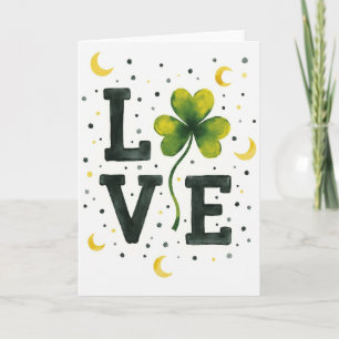 Tarjeta de arte de trébol de amor