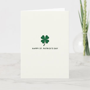 Tarjeta de arte de trébol del día de San Patricio
