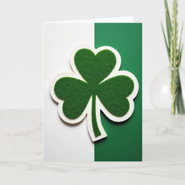 Tarjeta de arte de trébol verde (Anverso)
