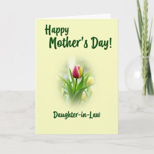 Tarjeta de Arte de Tulipán en Flor para la Mamá má