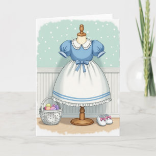 Tarjeta de arte de vestido de niños lindos