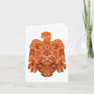 Tarjeta de arte del antiguo cobre Peoria Falcon