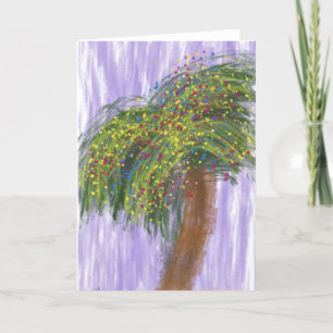 Tarjeta de arte del árbol de la costa