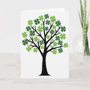 Tarjeta de arte del árbol de la suerte