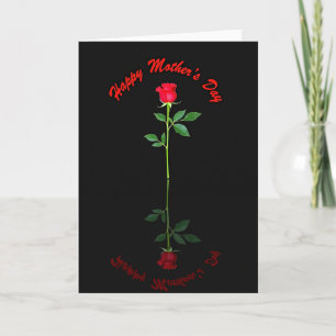 Tarjeta de arte del Día de la Madre Crimson Rose