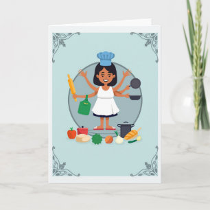 Tarjeta de arte del día de la madre culinario