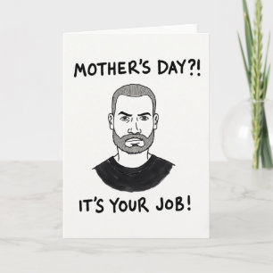 Tarjeta de arte del Día de la Madre de Rugged Man