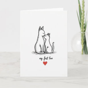 Tarjeta de arte del día de la madre del primer amo