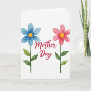 Tarjeta de arte del día de la madre floral