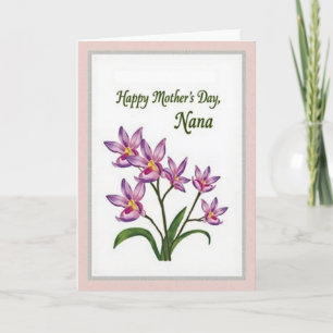 Tarjeta de arte del día de la madre morada