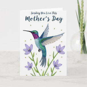 Tarjeta de arte del día de la madre Pájaro Verde T