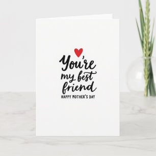 Tarjeta de arte del Día de la Madre para mejor ami