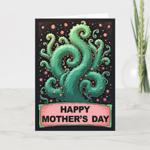 Tarjeta de arte del día de la madre radiante