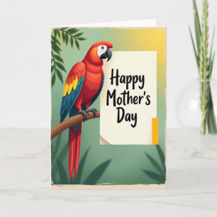 Tarjeta de arte del día de la madre tropical