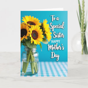 Tarjeta de arte del día de la madre turquesa