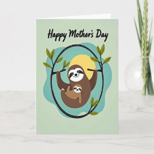 Tarjeta de arte del día de las madres arbóreas