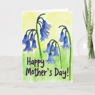 Tarjeta de Arte del Día de las Madres Cerúleo